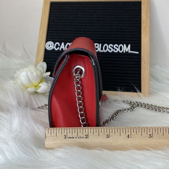 BCBG Red Mini Purse Chain Strap Handbag - Picture 14 of 14
